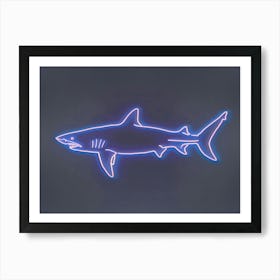 Neon White Tip Reef Shark 2 Art Print
