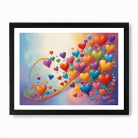 Hearts Of Love 11 Art Print