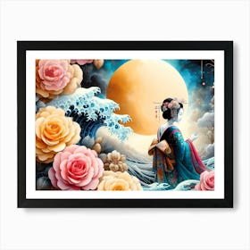 Creativel Geisha Illustration 131 Art Print