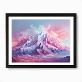 Abstract Mountain Painting Print  Art Print