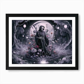 Skeleton In The Forest Art Print