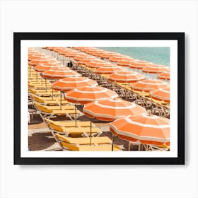 Italian Beach Umbrellas Art Print
