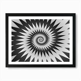 Abstract Spiral Background In Black And White Art Print