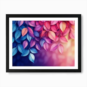 Colorful Leaves 8 Art Print