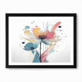 Abstract Flowers 1 Art Print