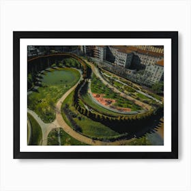 Photo Cityscape of Milan city. Parco del Portello Art Print