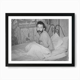 Untitled Photo, Possibly Related To Mexican With Advanced Case Of Tuberculosis, He Was In Bed At Home Art Print