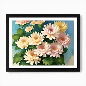 Chrysanthemums Art Print