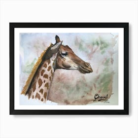 Giraffe Tone Art Print