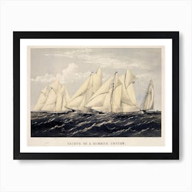 Yachts On A Summer Cruise Art Print