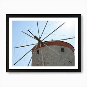 Windmill In Greece Art Print