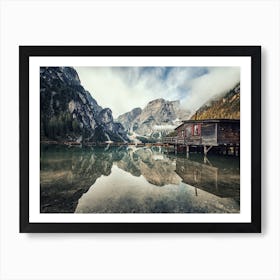 Lago Di Braies Art Print