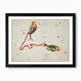 Sidney Hall’s (1831), Astronomical Chart Illustration Of The Pisces Art Print