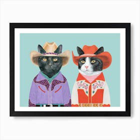 Carnival Cats Art Print