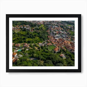 Aerial View Of A Town Art Print