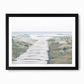 Wooden Beach Walkway Art Print