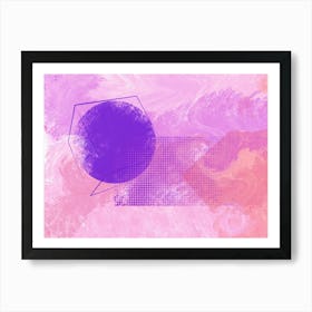 Abstract purple pink Painting Poster