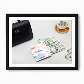 A White Billfold Situated Amidst The Striking Minimalism Of A Finely Detailed Digital Painting Hol (3) Art Print