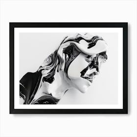 Black And White Portrait Of A Woman 8 Art Print