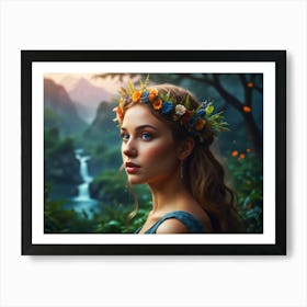 Fairytale Girl In The Forest Art Print