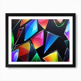 Colorful Triangles 1 Art Print