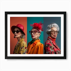 Fashion Femal Icons Of Ages, Illustrating The Timeless Nature Of Style 5 Art Print