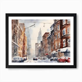 New York City in Winter 1 Art Print