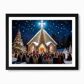 Church In The Snow Art Print