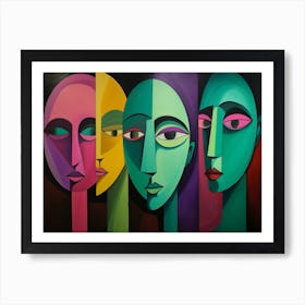 Four Faces 2 Art Print