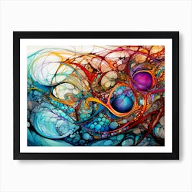 Abstract Art Of Tangled Nests Art Print