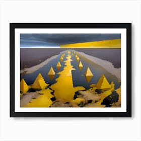 Yellow Triangles Art Print