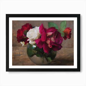 Roses In A Vase 5 Art Print