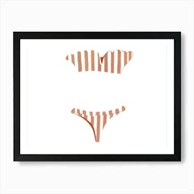 Stripey Kinis Art Print