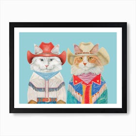 Rodeo Cats 2 Art Print