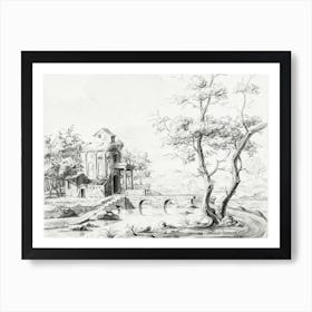 Landscape With Fantastic Ruin, Jean Bernard Art Print