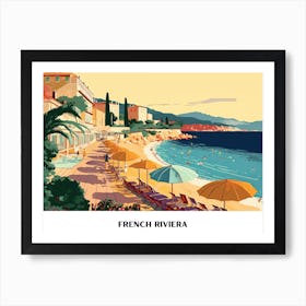 French Riviera Vintage Travel Poster Landscape 5 Art Print