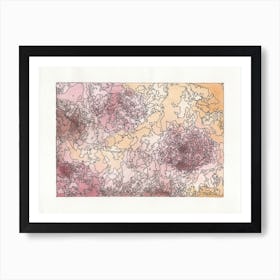 Watercolor Cotton Candy Wonderland 1 Art Print