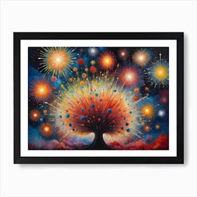 Firework Tree Art Print