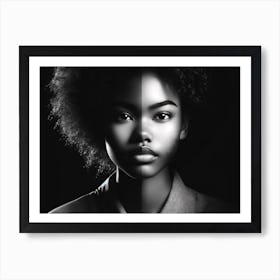 Black And White Portrait Of A Woman Art Print