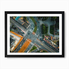 Milan City Canvases: Aerial Views in Photography Print Art Print