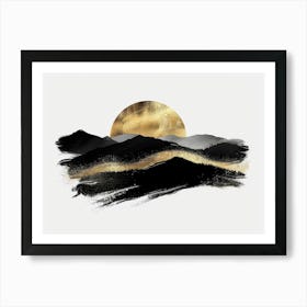 Sunset Over Mountains 3 Art Print