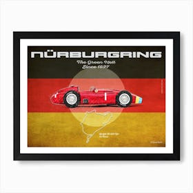 Nürburgring Ferrari D50 Landscape Art Print