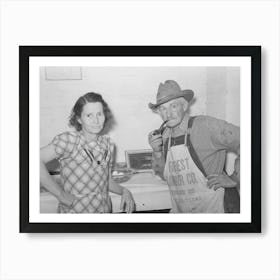 Mr And Mrs Ernest Milton, Pioneers At El Indio, Texas By Russell Lee Art Print