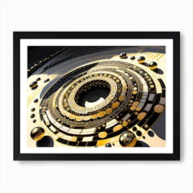 Circle Of Gold Art Print