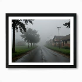 Foggy Road 1 Art Print