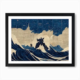 Optimus Prime Hokusai The Great Wave Art Print