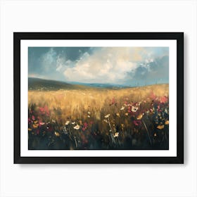 Wildflowers Field Landscape 8 Art Print