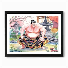 Sumo Wrestling Art Print