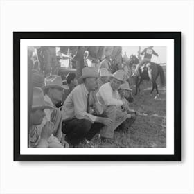 Spectators At Bean Day Rodeo, Wagon Mound, New Mexico By Russell Lee 2 Art Print