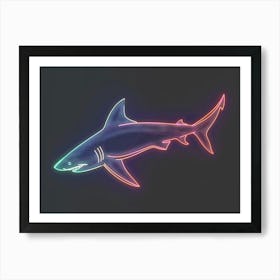 Neon Thresher Shark  7 Art Print